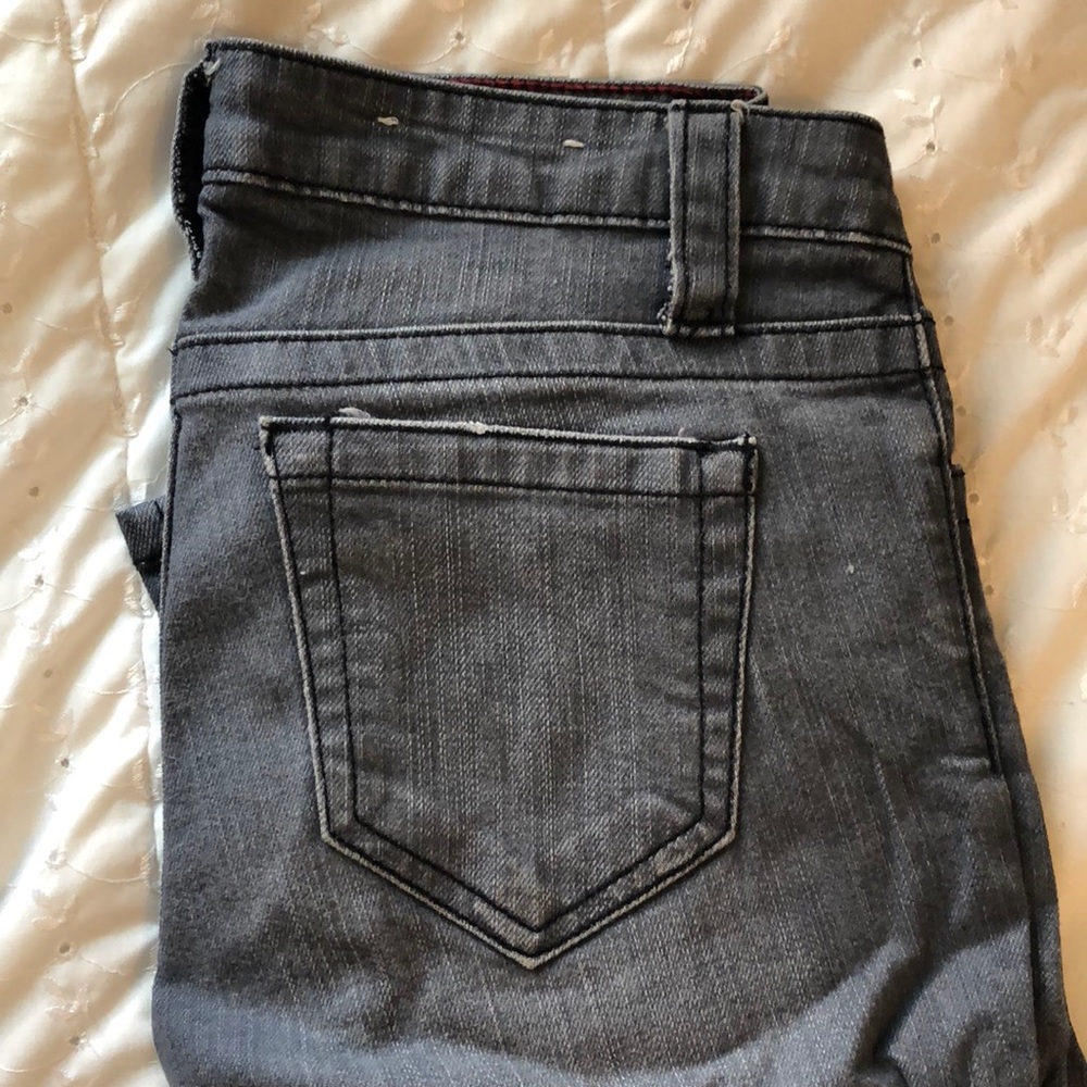 Destroyed dark wash jeans